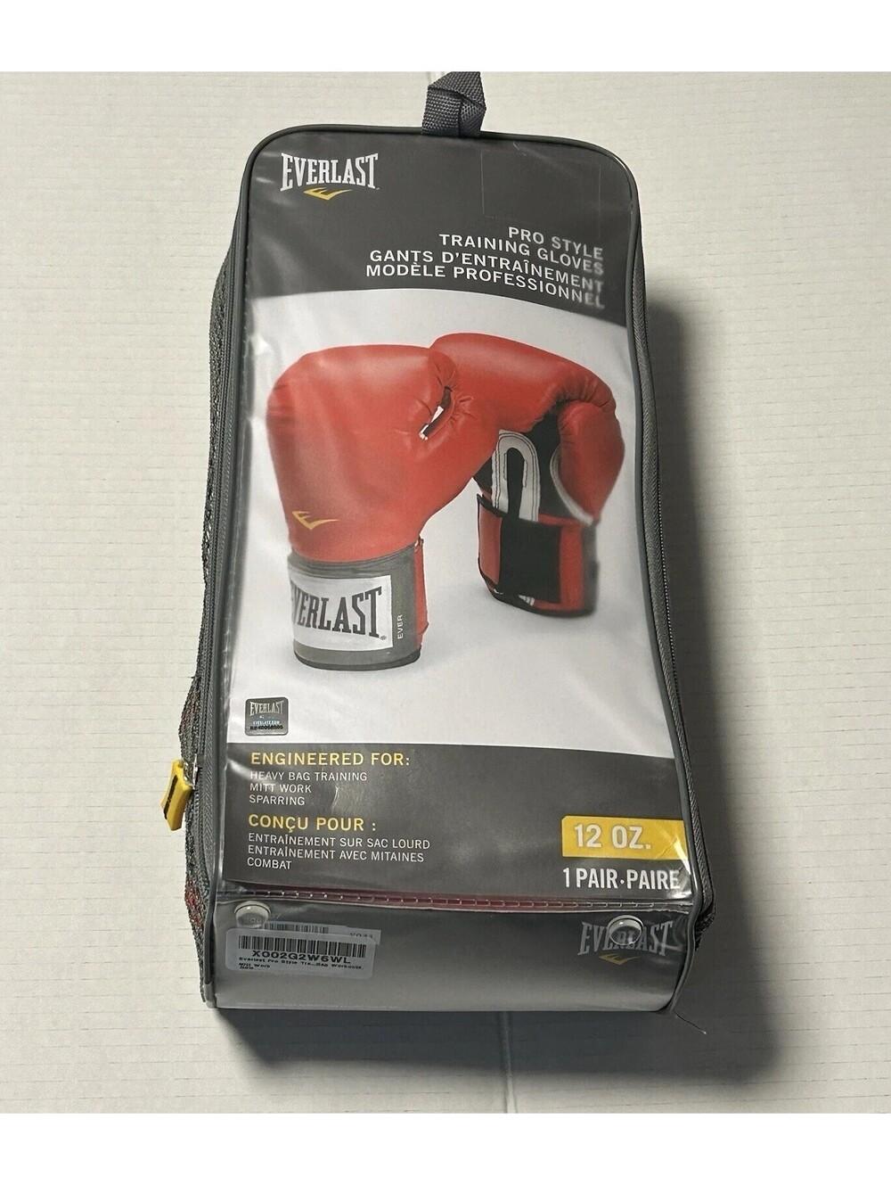 Everlast Pro Style Training Boxing Gloves 12 oz – Red – Like New